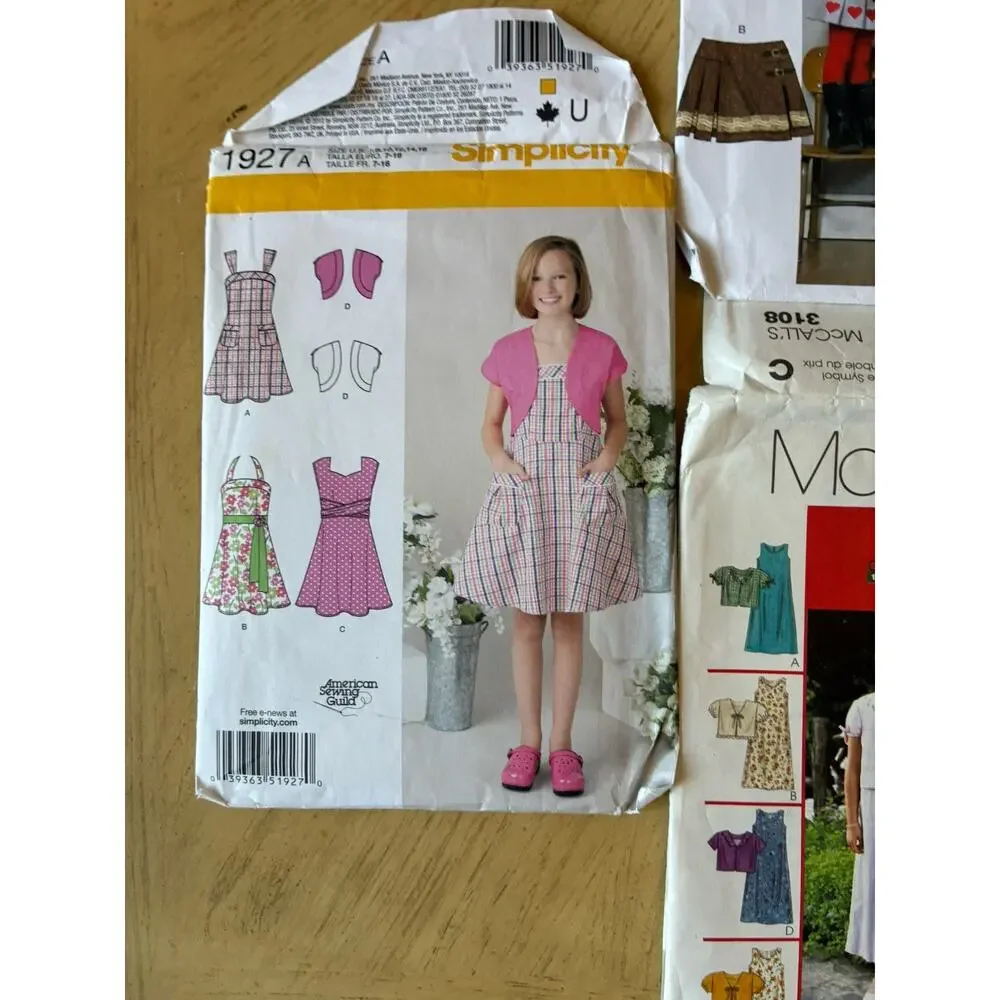 5- Girls Teens Dress Separates Skirts Tops Sz 3-14 Sew Patterns Lots Of Designs